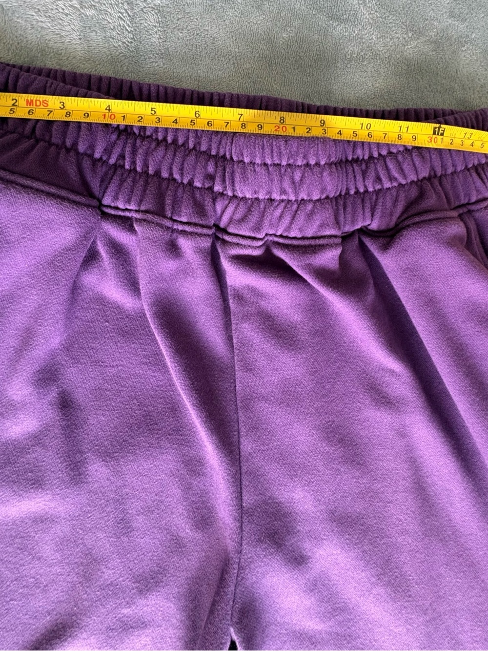 Yovela Purple Jogger Sweatpants Size L Elastic Waist Cuffed Ankle - Picture 7 of 9